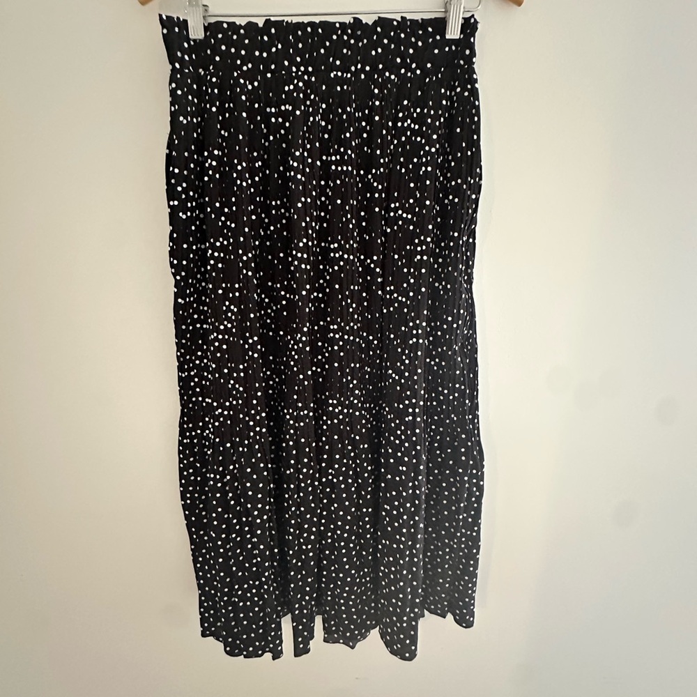 Black and white midi maxi skirt